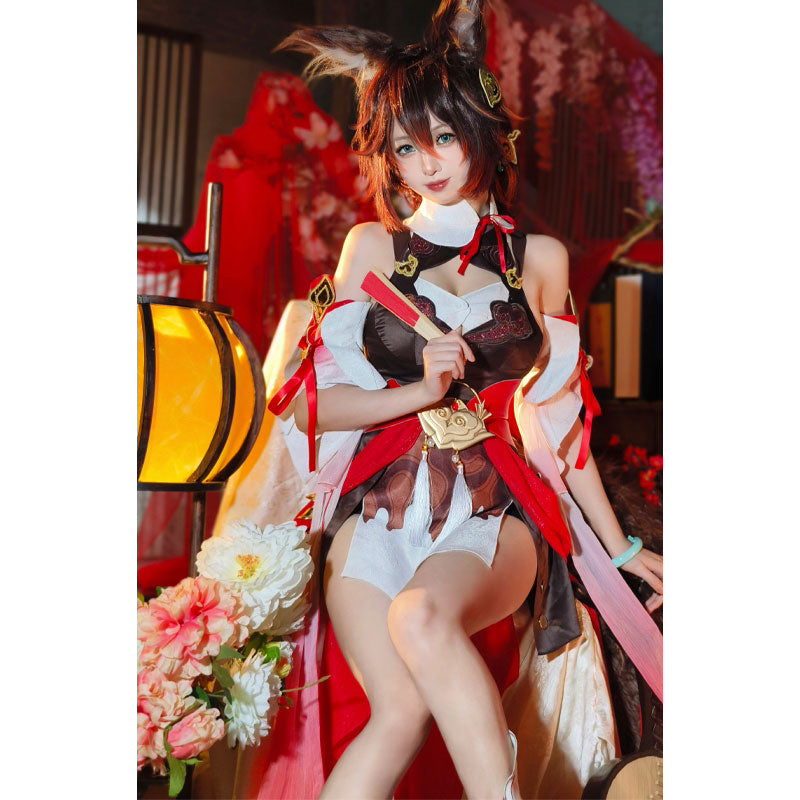 Game Honkai: Star Rail Tingyun Cosplay Costumes With Tail