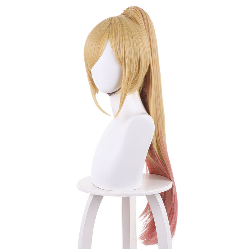 Anime My Dress-Up Darling Kitagawa Marin Yellow Gradient Pink Ponytail Cosplay Wigs