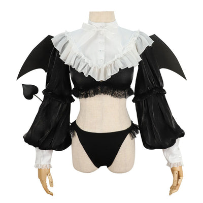 Anime My Dress-Up Darling Rizu-Kyun Little Devil Cosplay Costumes With Wings