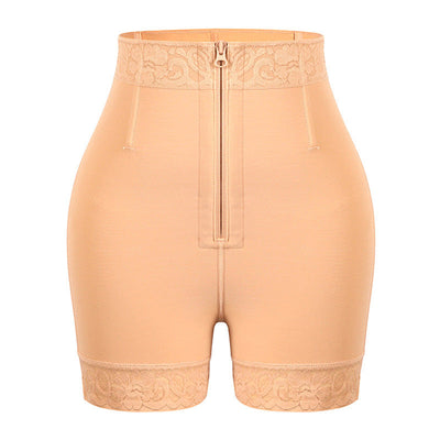 Zippered Body Shaping Waist-Slimming Hip-Lifting Tight-Fitting Safety Panties Cosplay Costumes