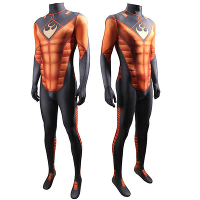 Human Torch Jumpsuit Cosplay Costumes