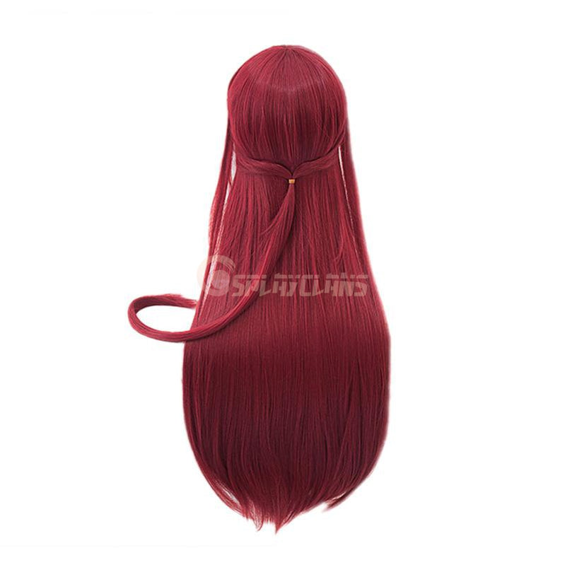 Anime LoveLive!Sunshine!! Sakurauchi Riko Long Wine Red Cosplay Wigs