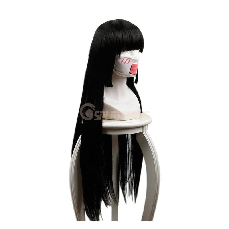 Anime Kakegurui Yumeko Jabami 80cm Long Straight Black Cosplay Wig