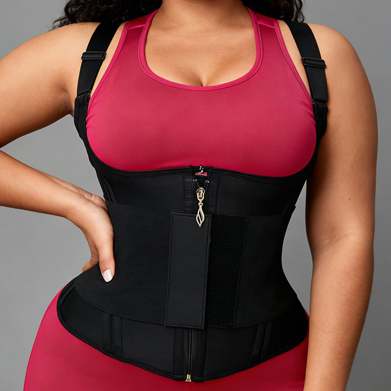 Waist Trainer for Women, Tummy Control Sports Girdle, Workout Body Shaper with Adjustable Shoulder Strap