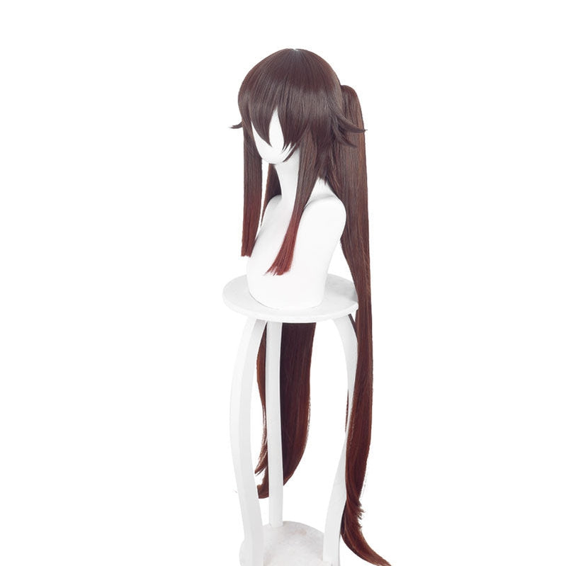 Game Genshin Impact Hu Tao Dark brown Long Cosplay Wig