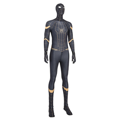 Spider-Man: No Way Home Spider Man Black Gold Suit Cosplay Costumes