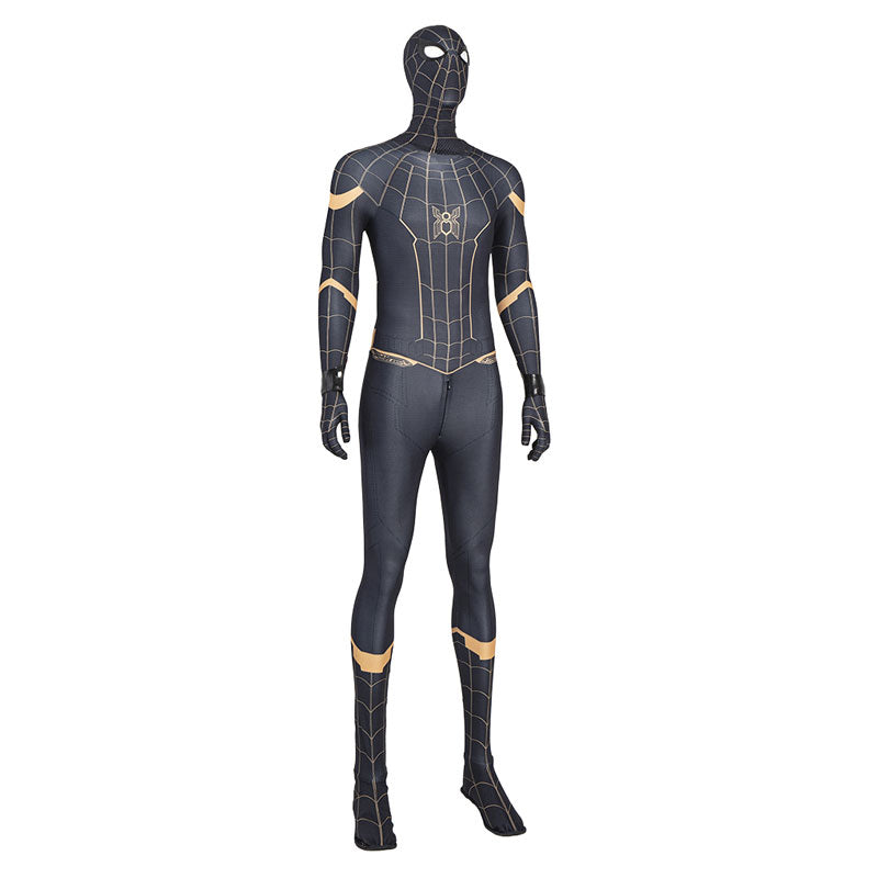 Spider-Man: No Way Home Spider Man Black Gold Suit Cosplay Costumes