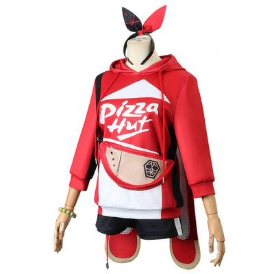 Game Genshin Impact Pizza Hut Amber Cosplay Costumes