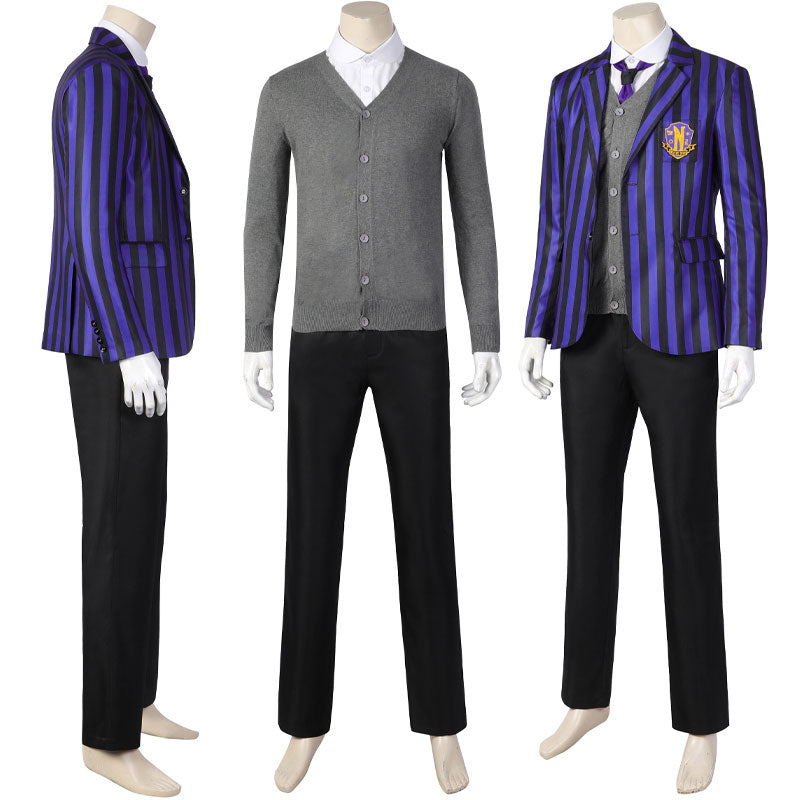 The Addams Family Wednesday Eugene Otinger Nevermore Academy Uniform Cosplay Costumes
