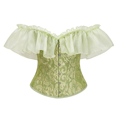 Corsets for Women Lace Short Sleeves Corset Top Sexy Bustier Lingerie Waist Trainer Corset