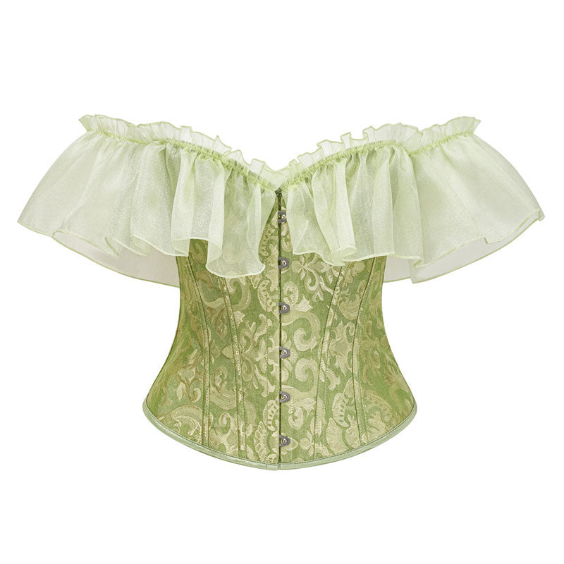 Corsets for Women Lace Short Sleeves Corset Top Sexy Bustier Lingerie Waist Trainer Corset