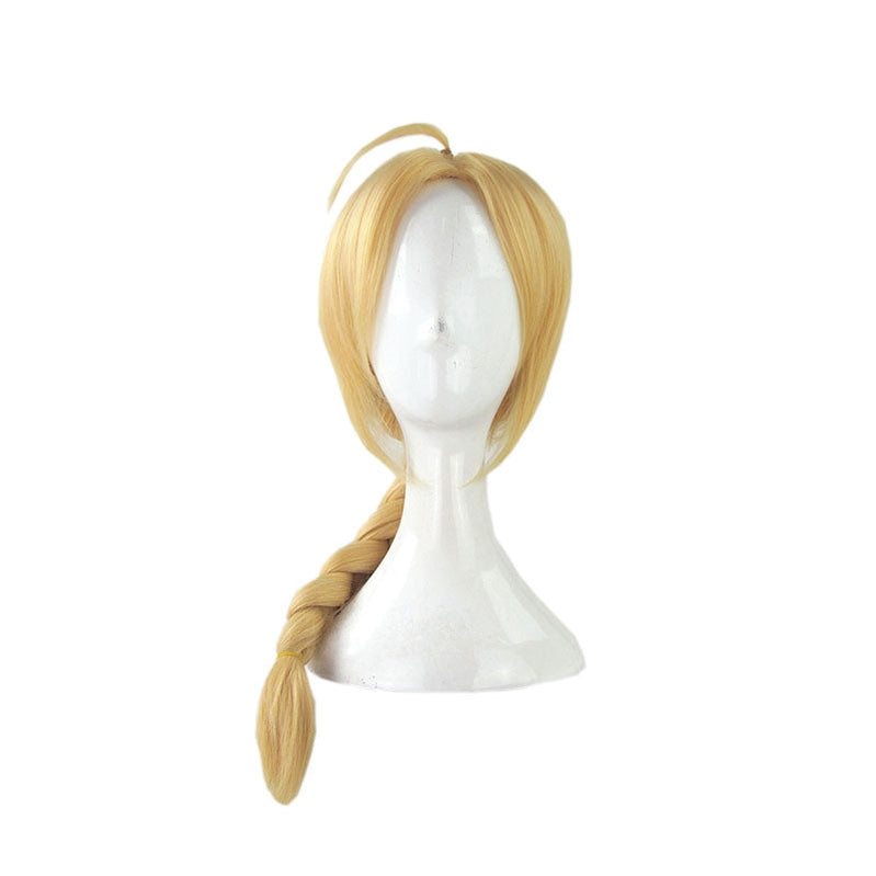 Anime Fullmetal Alchemist Edward Elric 60CM Golden Cosplay Wigs