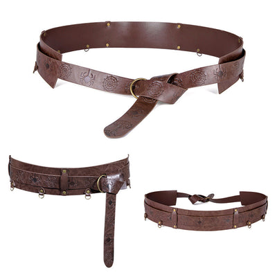 Medieval Viking Retro Renaissance Knight Leather Waistband Cosplay Props