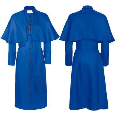 European Medieval Halloween Wizard Priest Robe Cosplay Costumes