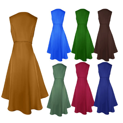 Steampunk Medieval Renaissance Halloween Women's Long Dress Cosplay Costumes