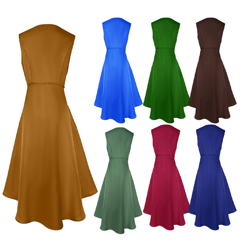 Steampunk Medieval Renaissance Halloween Women's Long Dress Cosplay Costumes