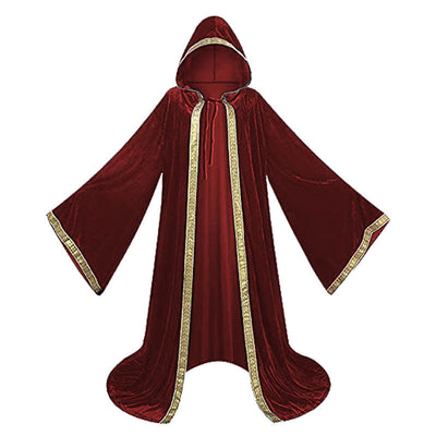 Retro Death Godfather Printed Velvet Cape Cosplay Costumes