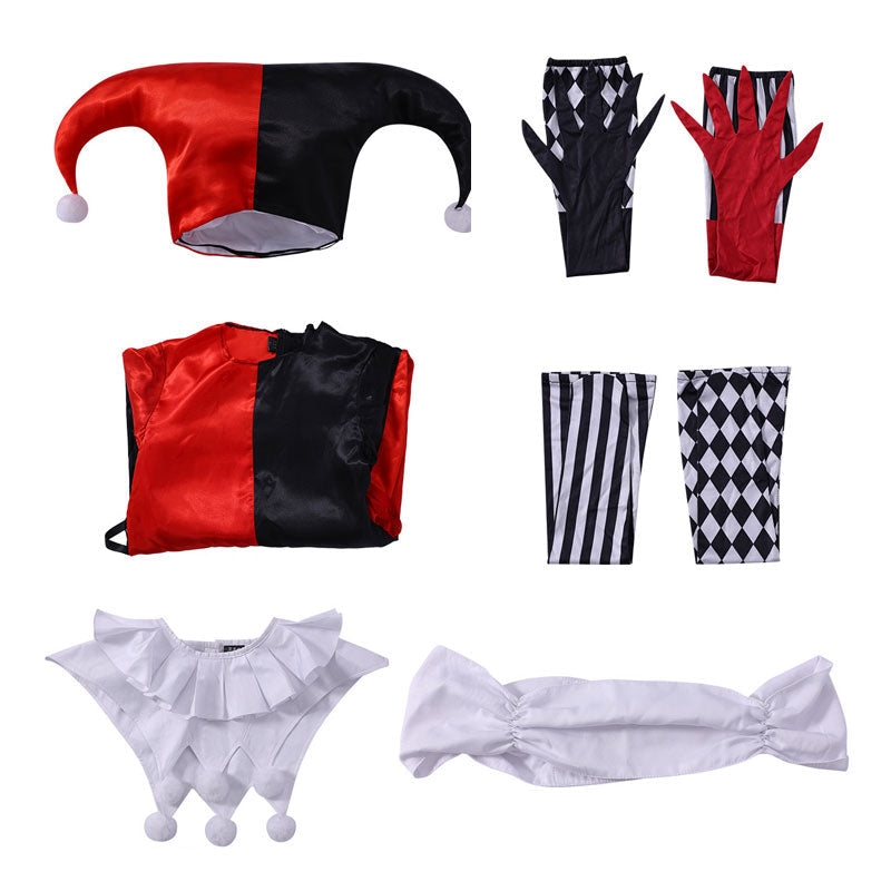 The Jester and the Queen Jester Halloween Cosplay Costumes