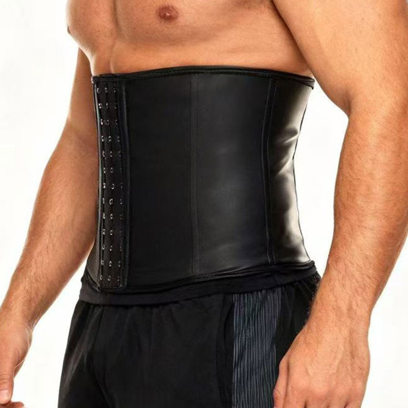 Mens 9-bone Waist Trainer Latex Trimmer Tummy Control Shapewear Slimming Girdle Stomach Band Back Support Body Shaper Belt