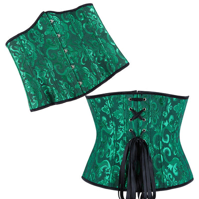 Corset Women‘s Brocade Underbust Boned Corsets Bustier Waist Trainer