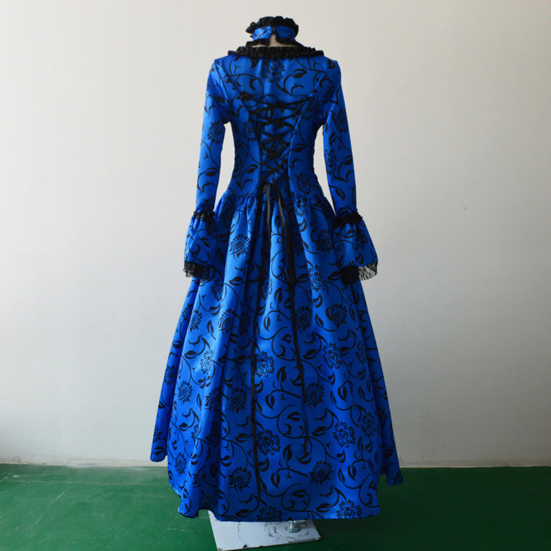 European Retro Victorian Court Style Women's Evening Dress Cosplay Costumes