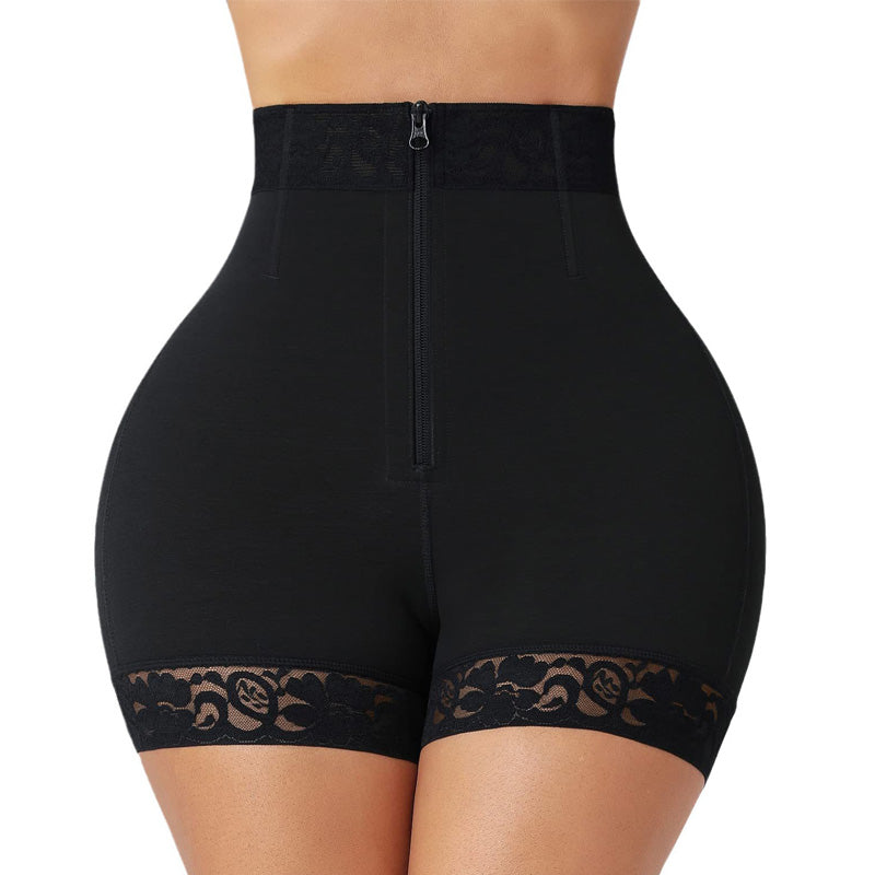 Zippered Body Shaping Waist-Slimming Hip-Lifting Tight-Fitting Safety Panties Cosplay Costumes