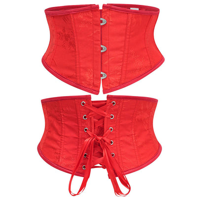 Womens Waist Trainer Cincher Heavy Duty Steel Boned Underbust Waspie Corset