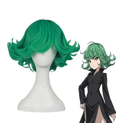 One Punch Man Terrible Tornado Green Cosplay Wigs