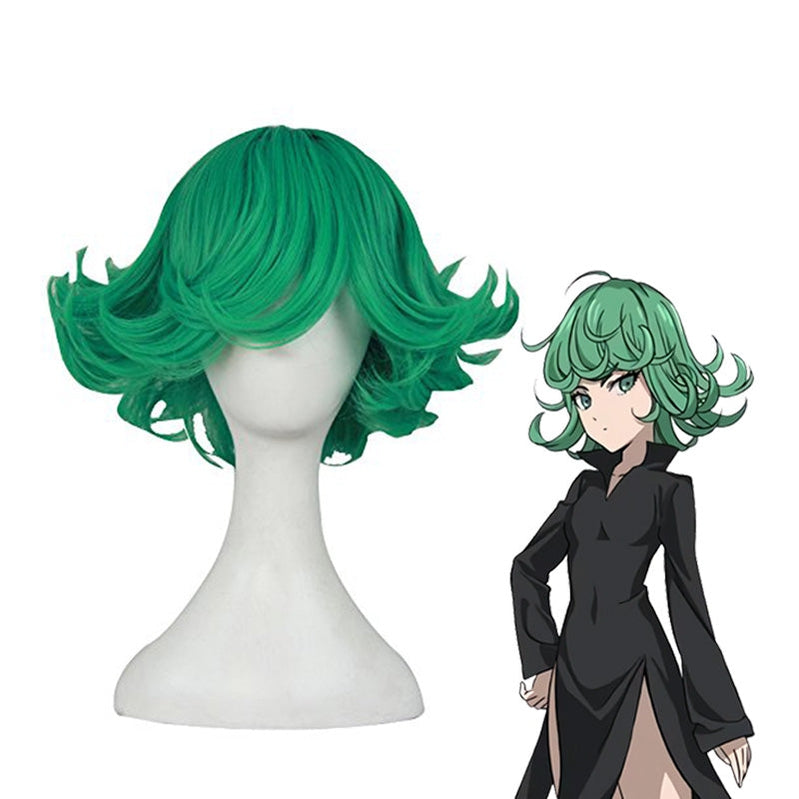 One Punch Man Terrible Tornado Green Cosplay Wigs