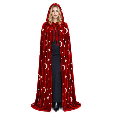 Halloween Death Demon Vampire Wizard Party Party Star Moon Velvet Cape Cosplay Costume