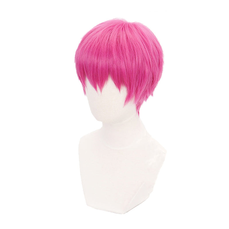 Anime The Disastrous Life of Saiki K. Saiki Kusuo Short Pink Cosplay Wigs