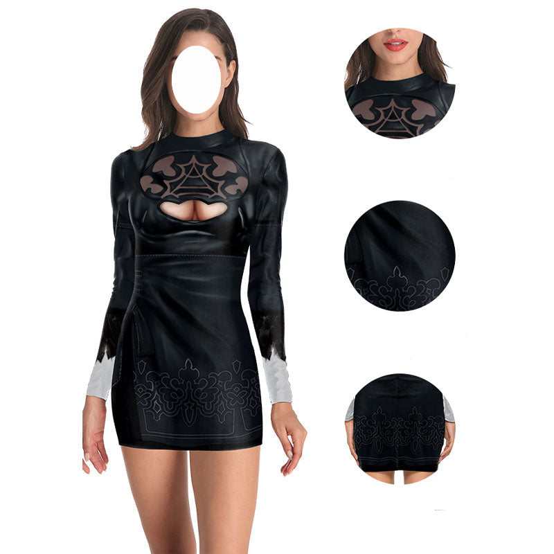 Game Nier: Automata 2B YoRHa No.2 Type B Dress Cosplay Costumes
