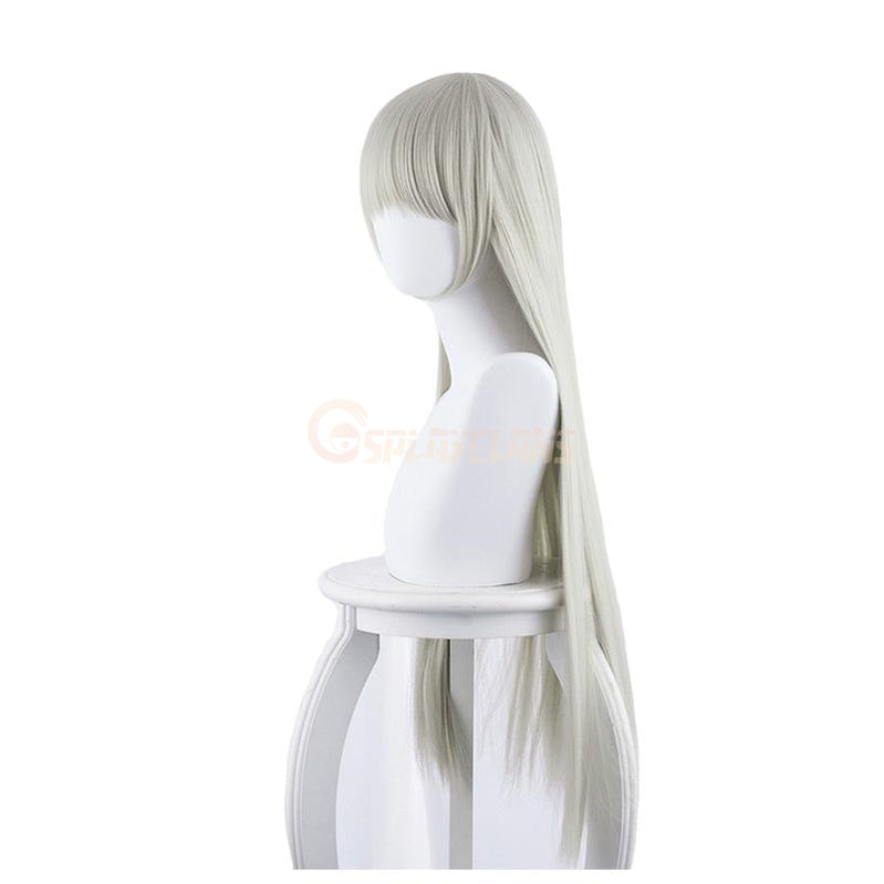 Anime Kakegurui Ririka Momobami 80cm Long Grey Straight Cosplay Wigs