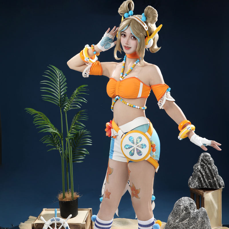 Overwatch Beachside Juno Swimsuit Cosplay Costume