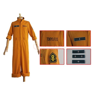 Fire Force Shinra Kusakabe & Maki Oze Fire Suit Cosplay Costume