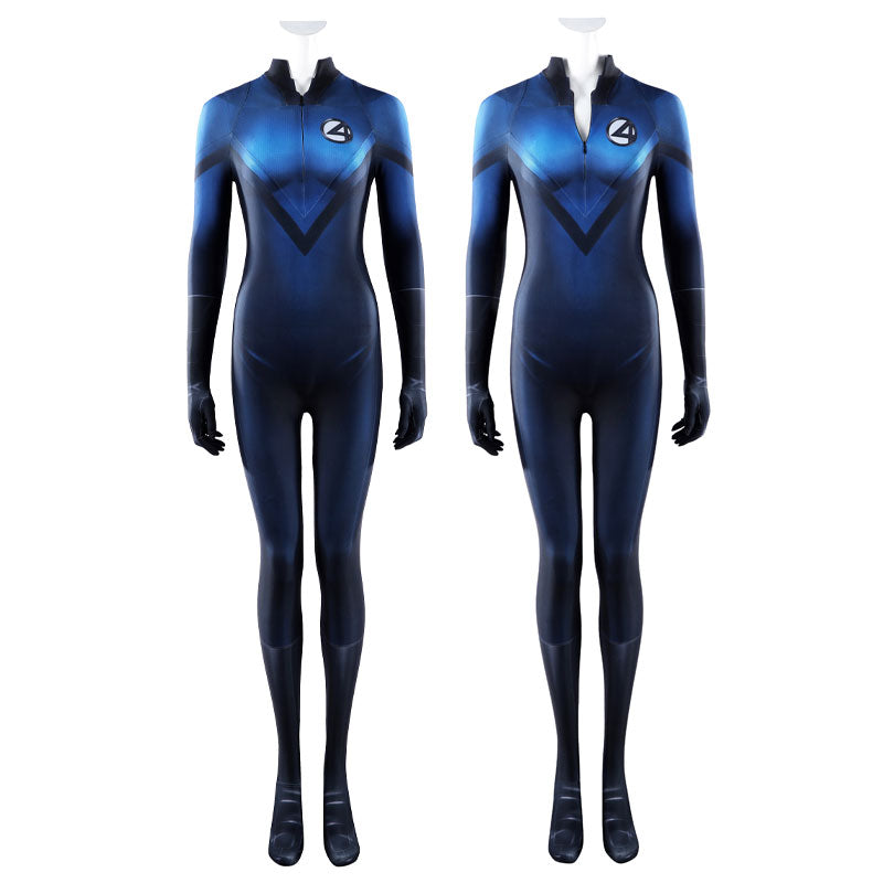 The Fantastic Four 2005 Invisible Woman Jumpsuit Cosplay Costumes