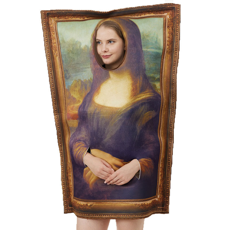Halloween Party Mona Lisa Van Gogh Mural Cosplay Costumes