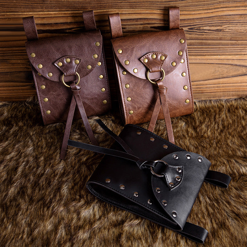 Retro Viking Style Rider Coin Pouch with Belt Hanging Cosplay Props