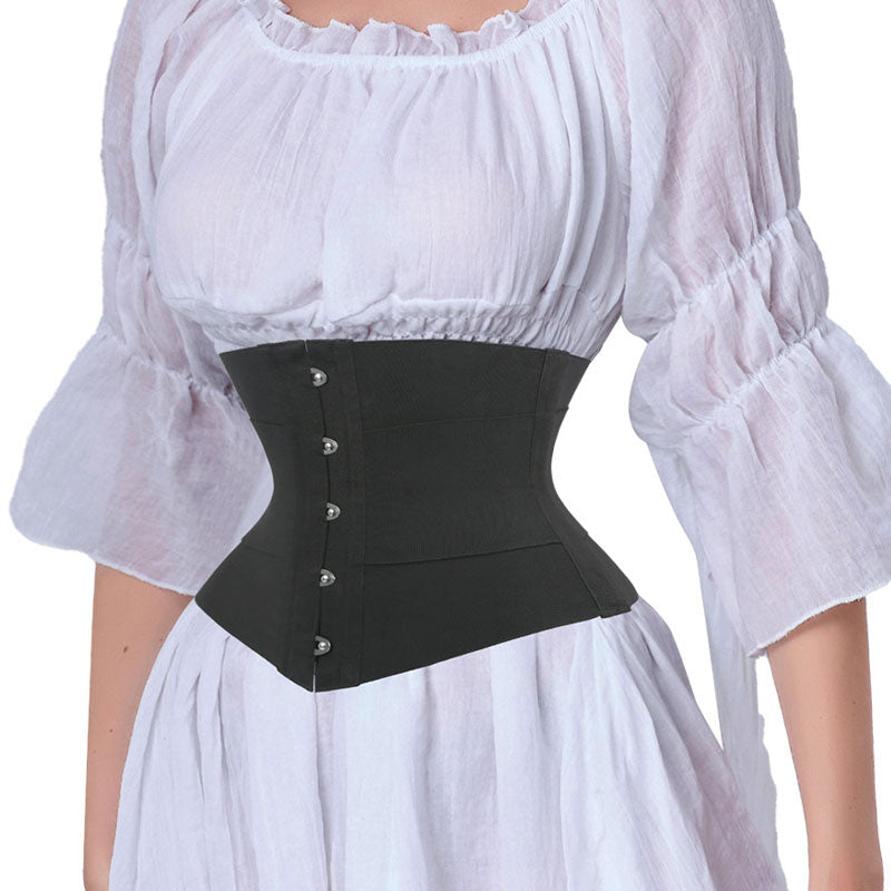 Womens Waist Trainer Cincher Heavy Duty Steel Boned Underbust Waspie Corse