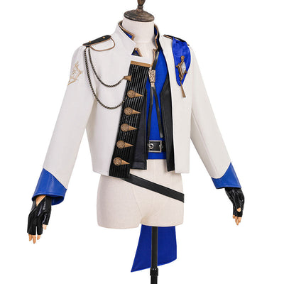 Final Fantasy XIV Seneschal Prince's Attire Dragon Rider Blue Cosplay Costumes