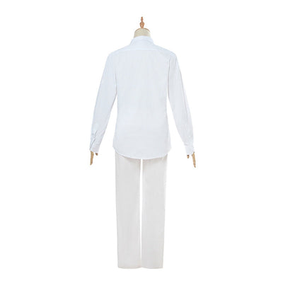Anime The Promised Neverland Ray and Norman White Shirt Suit Cosplay Costumes