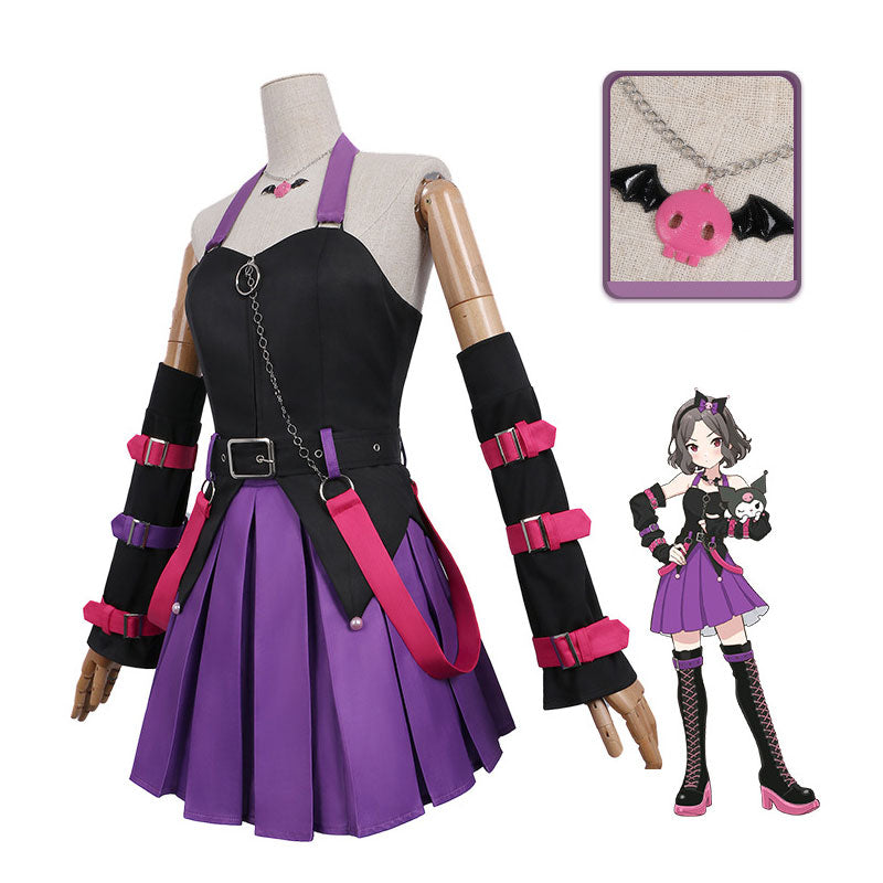 Girls Band Cry Tomo Ebizuka Purple Uniform Cosplay Costumes