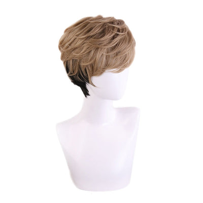 Anime Killing Stalking Oh Sangwoo Short Brown Gradient Black Cosplay Wigs