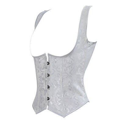 Corset Tops for Women Adjustable Floral Renaissance Underbust Corset Lace Up Pirate Bodice