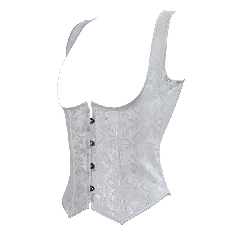 Corset Tops for Women Adjustable Floral Renaissance Underbust Corset Lace Up Pirate Bodice
