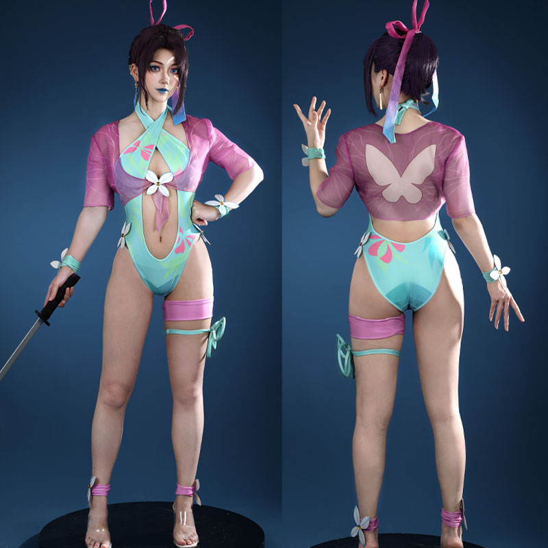 Marvel Rivals Psylocke Breezy Butterfly Cosplay Costumes