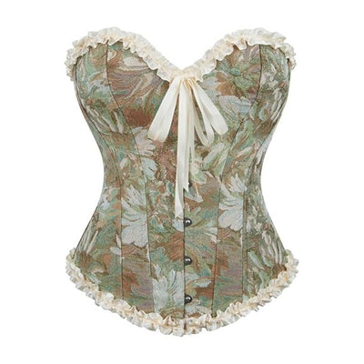 Retro Courtly Oil Painting Style Pleated Lace Corset Cosplay Costumes