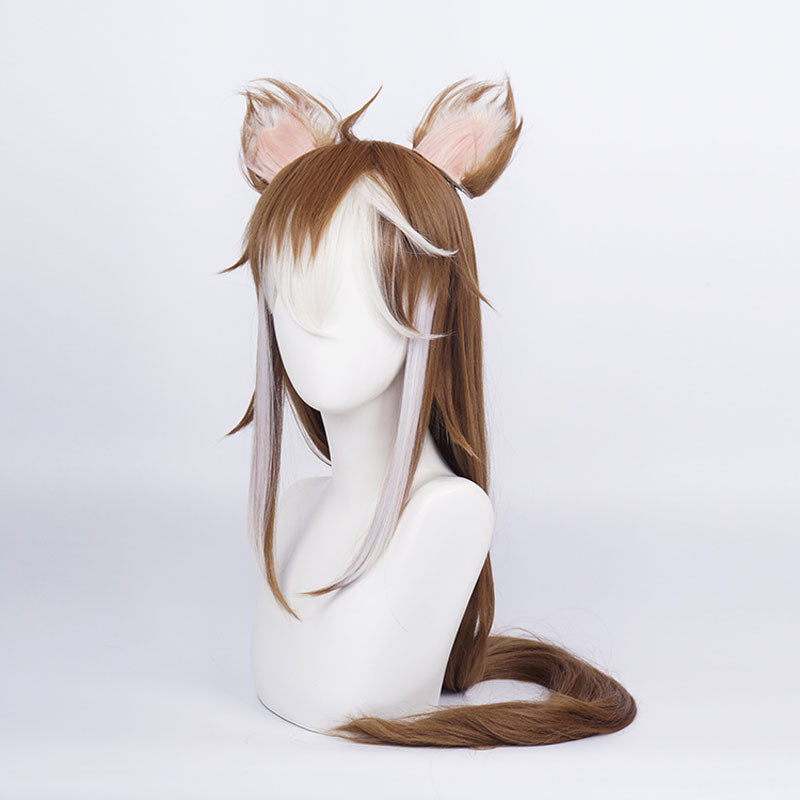 Game Genshin Impact Miss Hina Inugami Cosplay Wigs With Ears
