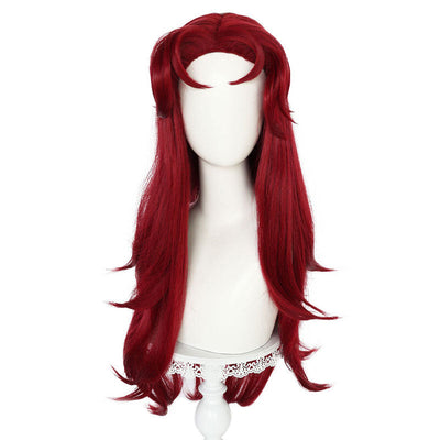 Female Halloween Wig Long Maroon Color Cosplay Wig