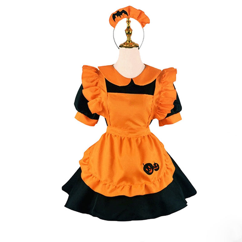 Halloween Party Pumpkin Maid Cosplay Costumes